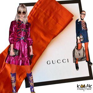 NEW Gucci Amila Tights in Orange w/ Tags - Size M